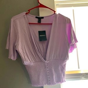 Purple crop top from forever 21 Medium